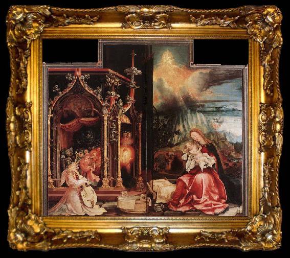 framed  Matthias  Grunewald Concert of Angels and Nativity, ta009-2
